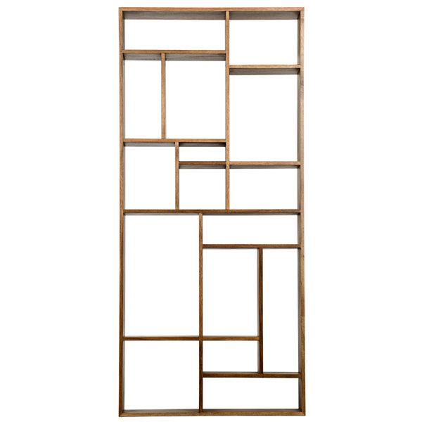 Noir Malic 88'' H x 40'' W Solid Wood Geometric Bookcase Wayfair
